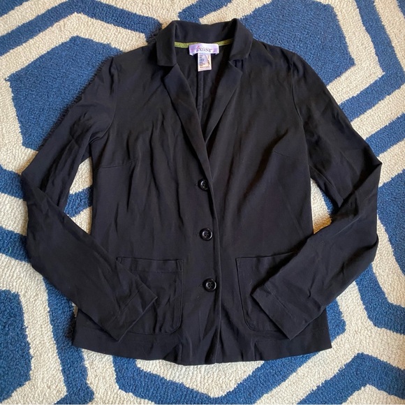 🖤 TESINI BLACK COTTON BLAZER JACKET! - Picture 5 of 12